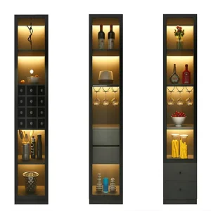 Glass LED Wine Display Cabinet and Dining Side Cabinet