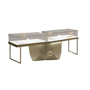 Glass Wall Display Cabinet with MDF, LED Lighting for Jewelry, Perfume and Cosmetics