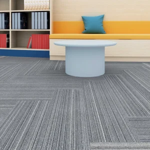Gray PP Office Carpet Floor Tiles for Meeting Rooms
