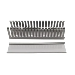 Gray PVC Open Cable Duct Flame Retardant Wiring Channel for Distribution Cabinet Electrical Wire Arrangement Wiring Trunking
