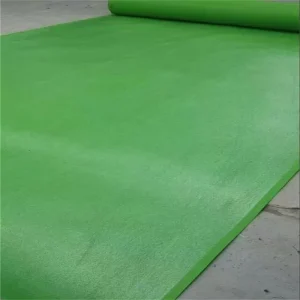 Green Eco-Friendly Non-Slip Exhibition Carpet Multi-Color Large Area Customizable Sizes for Halls and Outdoor Weddings