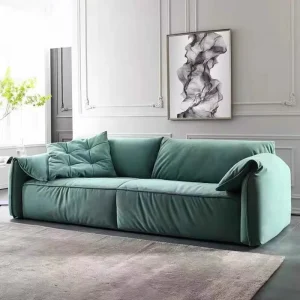 Green Fabric Modular Sectional Lounge Sofa