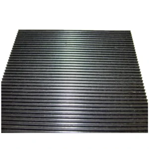 Green and Black Fine-Ribbed Rubber Sheet Mat Roll for Floors
