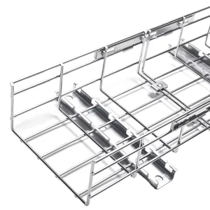 Grid Bridge 304 Stainless Steel Anti Corrosion Paint Coated Wire Mesh Hollow Grid Cable Trough Open Steel Mesh Cable Rack