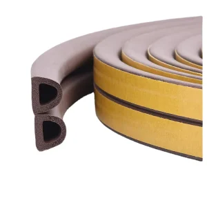 Grid Self Adhesive D Type 9×6 Door Window Sealing Strip Dust Proof Anti Collision Anti Theft Sound Insulation Brown Black White