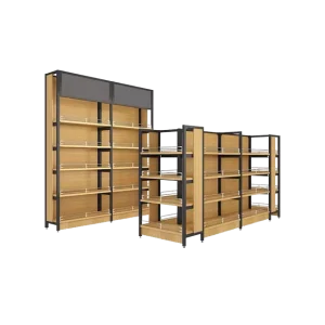Grocery Store Shelf Wooden Display Stand