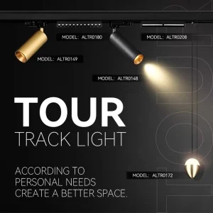 Guangdong ALPHALUCE Interior Inside Spotlight Led Cob Adjustable Commercial Track Light