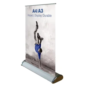 Guangdong-Made Mini Desktop Roll-Up Banner with Digital Printing Foldable for Advertising