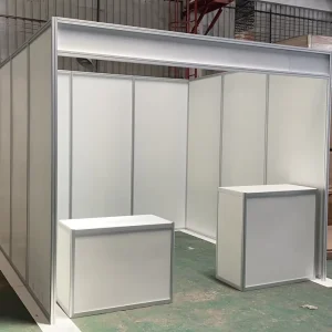Guangzhou 6063 T5 Aluminum Standard Shell Scheme Booth Exhibition Stall 3x3M Exhibition Booth with Counter