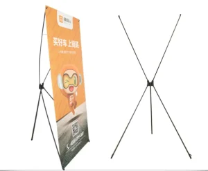 Guaranteed Quality Windproof 60*160cm 80*180cm Trade Show Advertising Display Tripod X Stand Display Banner