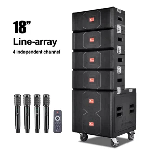 H-8300 Portable Sound System with 18-Inch Subwoofer 8 Midrange Drivers and 4 Horn Tweeters Line Array Speaker