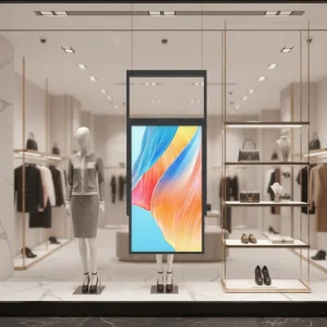 HD 4K WiFi Double-Sided Transparent Floor-Standing Digital Signage Display