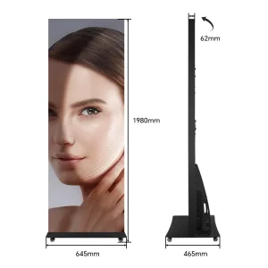 HD LED Display Sign System Wifi Usb Controlled Standing LED Poster Display with LED Backlight Hanging Logo Poster Billboard