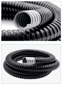 HDPE Carbon Corrugated Pipe for Buried Underground Electrical Cable Protection, PP Flame-Retardant Flexible Conduit