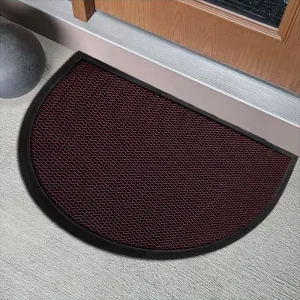Hallway Half-Round Outdoor Doormat Custom Durable Anti-Slip Mesh Design