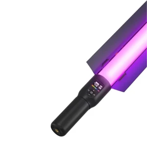 Handheld Stick-Shaped RGB LED Fill Light with 360° Full-Color Adjustment 2500K-9000K Waterproof Shockproof