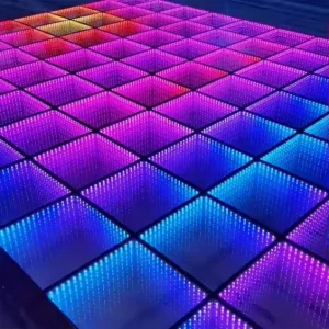 Heat-Resistant Hard Acrylic Magnetic 3D Infinity LED Dance Floor for Theme Parks and Interactive Areas