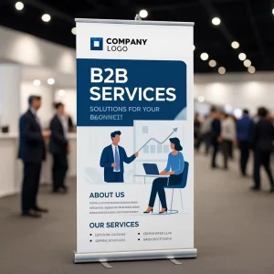 Heavy Base 85x200cm Windproof Roll Up Banner Stand