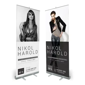 Heavy-Duty 85x200cm Roll-Up Banner Stand for Roll Banners