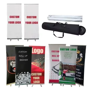 Heavy-Duty Adjustable Roll-Up Banner Stand 2 x 6.5