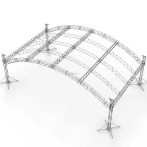 Heavy-Duty Aluminum Alloy Arc Truss Modular Design 6000kg Load Capacity Quick Installation for Indoor and Outdoor Events and Concerts
