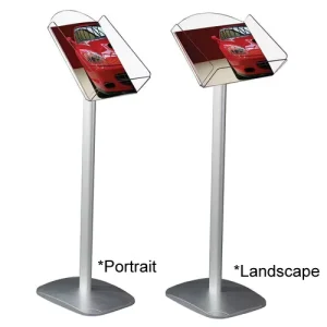 Heavy Duty Aluminum Custom Floor Stand Brochure Sign Holder Exhibition Poster Display