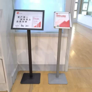 Heavy-Duty Aluminum Pedestal Floor Stand Adjustable Vertical Horizontal Poster Sign Holder