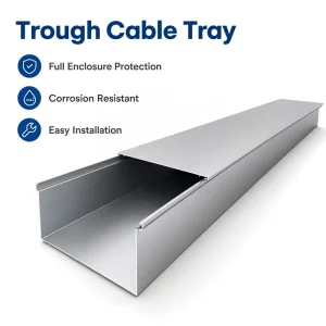Heavy Duty Anti Corrosion OEM Custom Galvanized Stainless Steel Trough Cable Tray for Indoor Outdoor Wiring Projects