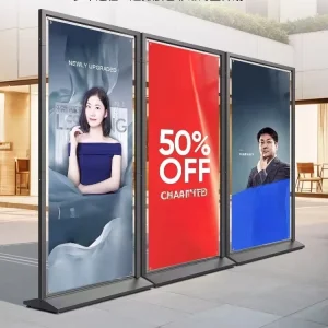 Heavy Duty Detachable Door Type Floor Standing Metal Retractable Roll Up Banner Stand 80×180