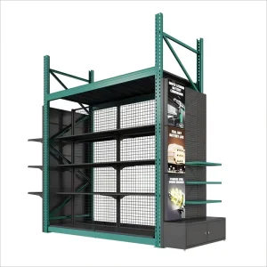 Heavy-Duty Detachable Metal Shelving for Supermarket Snack Displays