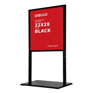 Heavy-Duty Double-Sided Floor Standing Poster Banner Sign Holder 22×28 Inch Slide-In Design