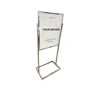 Heavy-Duty Floor-Standing Metal Display Sign Poster Stand for Retail Stores