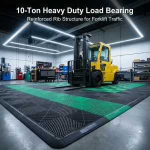 Heavy-Duty Interlocking PP Plastic Garage Floor Tiles for Car Washes, Workshops, and Warehouses