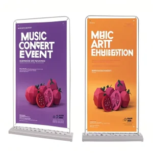 Heavy Duty Iron Base Custom Logo Door Frame Poster Stand Indoor Outdoor Promotion Display