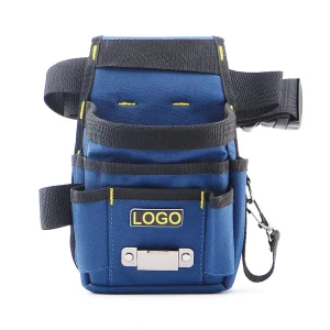 Heavy Duty Large Capacity Portable 8 Pocket Polyester Tool Bag with Zipper Closure for Electrical Maintenance & Carpentry