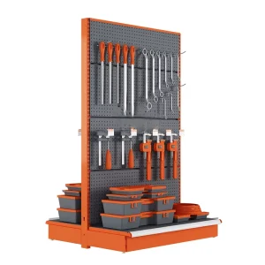 Heavy Duty Metal Perforated Tool Display Racks for Hardware Store Shelves