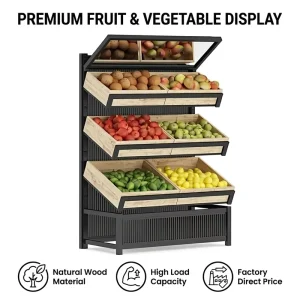 Heavy Duty Metal Supermarket Shelf LED Lighting Display Rack with Durable Powder Coated Finish