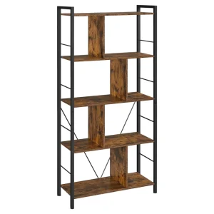 Heavy-Duty Minimalist Modern Space-Saving Wall-Mounted Tall Book Shelves for Living Room and Home Office