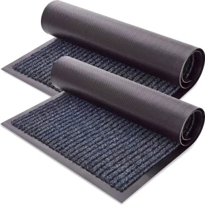 Heavy Duty Modern Abstract PVC Floor Mat Anti Slip & Quick Dry Waterproof Entrance Rug for Hotels Offices & Retail Stores