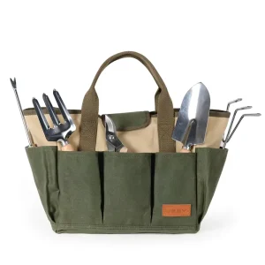 Heavy Duty Multifunctional Gardening Tool Storage Tote Organizer Bag with Multi Side Pockets