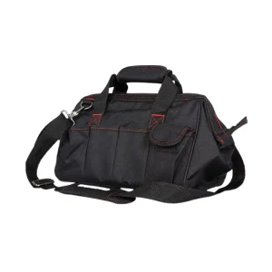 Heavy Duty Open Top Tool Storage Bag with 5-9 Pockets and Adjustable Shoulder Strap