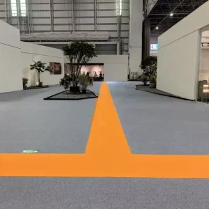 Heavy Duty Outdoor Polyester Carpet Roll Needle Punched Nonwoven Plain Exhibition Hall and Trade Show Flooring
