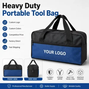 Heavy Duty Oxford Tool Tote Bag Multi-Pocket Organizer for Electrician and Carpenter
