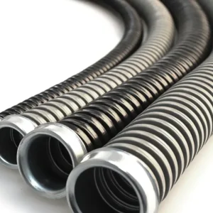 Heavy Duty PVC Coated Steel Flexible Conduit EMI RFI Shielding Insulated Wire Protection Tube IP68 Fire Resistant Low Voltage
