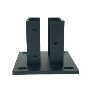 Heavy Duty Post Base Black Anchor Base Wood Deck Railing Support Post Bracket Base