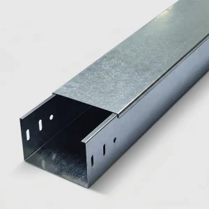 Heavy-Duty Rust-Resistant Galvanized Steel Solid-Bottom Industrial Power Routing Metal Trough Tray