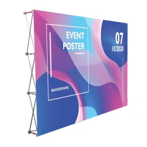 Heavy Duty Stable Tension Fabric Portable Advertising Trade Show Exhibition Pop up Backdrop Fabric Wall Display Stand