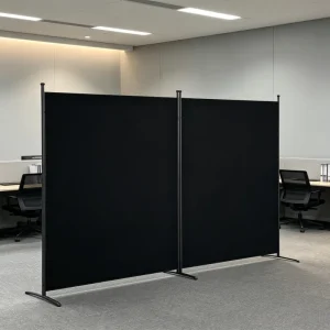 Heavy-Duty Steel Outdoor Room Divider with Waterproof Polyester Fabric Screen for Commercial Office