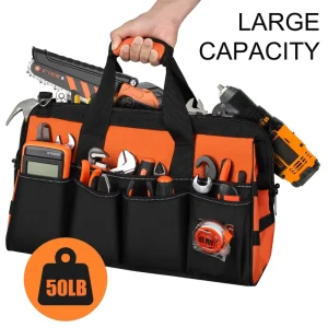 Heavy Duty Tool Bag 16-Pocket Portable Tool Organizer Big Storage Durable Tool Bag