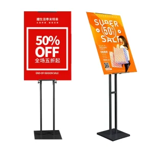 Heavy-Duty Tripod Banner Stand Adjustable Floor Sign Holder